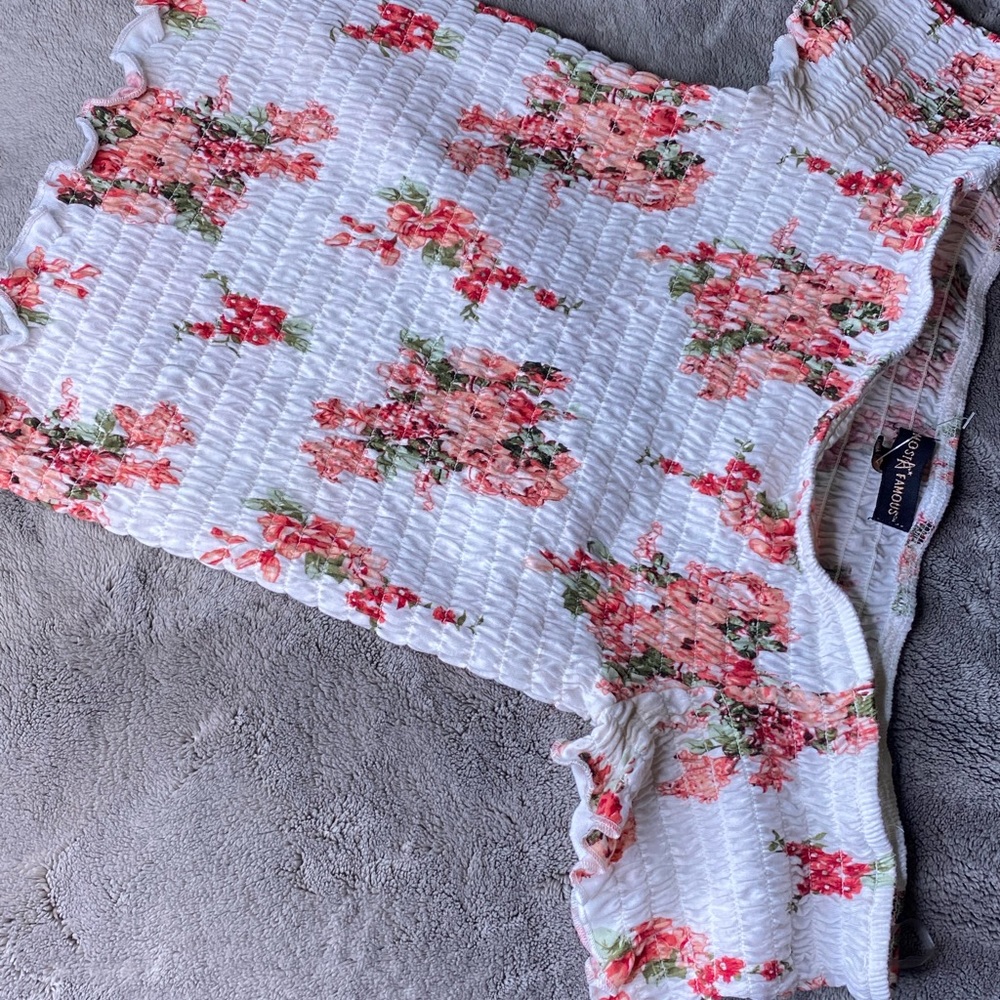 Floral off the shoulder top